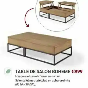 Crack Table de salon boheme aanbieding