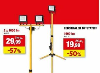 Hubo Ledstraler op statief aanbieding