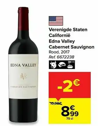 Carrefour Verenigde staten californië edna valley cabernet sauvignon rood aanbieding