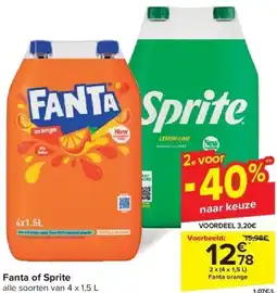 Carrefour Fanta of Sprite aanbieding