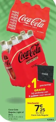 Carrefour Coca-Cola Regular, Light of Zero aanbieding