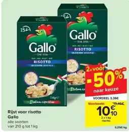 Carrefour Rijst voor risotto Gallo aanbieding