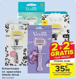 Carrefour Scheermesjes en -apparaatjes Gillette Venus aanbieding