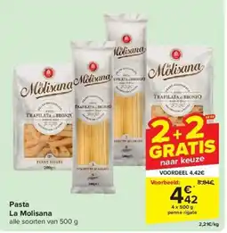 Carrefour Pasta La Molisana aanbieding