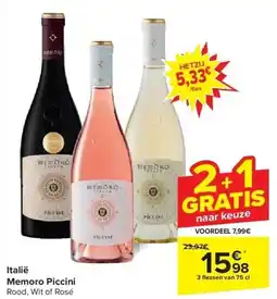 Carrefour Italië Memoro Piccini aanbieding