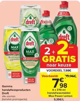 Carrefour Gamma handafwasproducten Dreft aanbieding