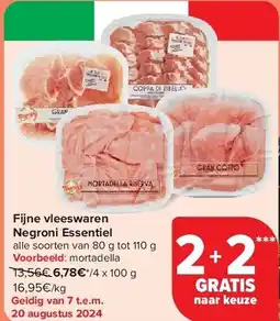 Carrefour Fijne vleeswaren Negroni Essentiel aanbieding