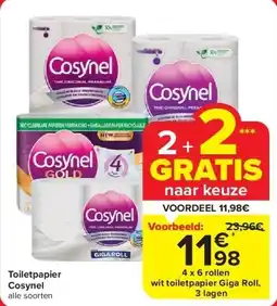 Carrefour Toiletpapier Cosynel aanbieding