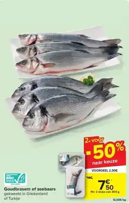 Carrefour Goudbrasem of zeebaars aanbieding