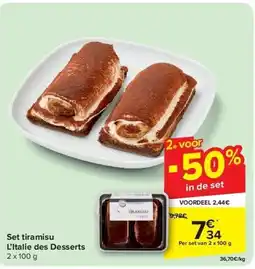 Carrefour Set tiramisu L’Italie des Desserts aanbieding