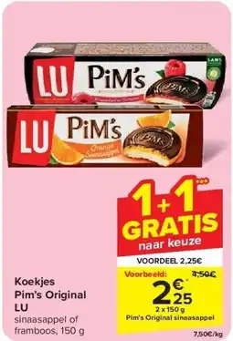 Carrefour Koekjes Pim’s Original LU aanbieding