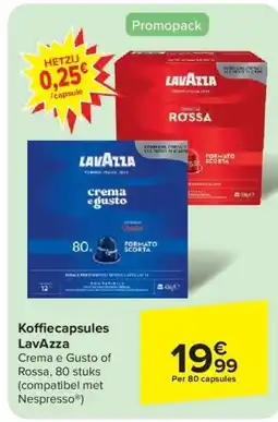 Carrefour Ko ecapsules LavAzza aanbieding