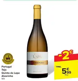 Carrefour Portugal Tejo Quinta da Lapa Alvarinho aanbieding