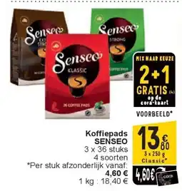 Cora Koffiepads SENSEO aanbieding