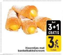 Hoorntjes met banketbakkersroom
