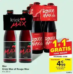 Carrefour Bier Kriek Max of Rouge Max aanbieding