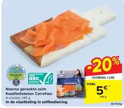 Carrefour Noorse gerookte zalm Kwaliteitsketen Carrefour aanbieding