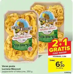 Carrefour Verse pasta Luciana Mosconi aanbieding