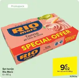 Carrefour Set tonijn Rio Mare aanbieding