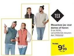 Carrefour Mouwloze jas voor dames of heren aanbieding