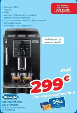 Carrefour Espressomachine Ecam 13.123B aanbieding