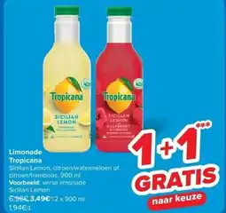 Carrefour Limonade Tropicana aanbieding