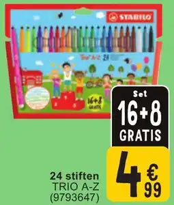 Cora STABILO 24 stiften TRIO A-Z aanbieding