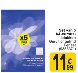 Cora Set van 5 A4-cursusblokken aanbieding