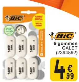 Cora BIC 6 gommen GALET aanbieding