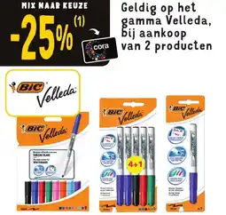 Cora Geldig op het gamma Velleda, bij aankoop van 2 producten aanbieding