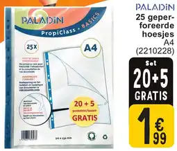 Cora PALADIN 25 geperforeerde hoesjes A4 aanbieding
