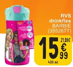 Cora RVS drinkfles BARBIE 430ml aanbieding