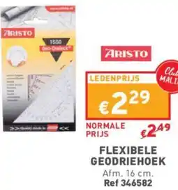 ARISTO FLEXIBELE GEODRIEHOEK 16 cm