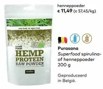 Bio Planet Purasana henneppoeder aanbieding