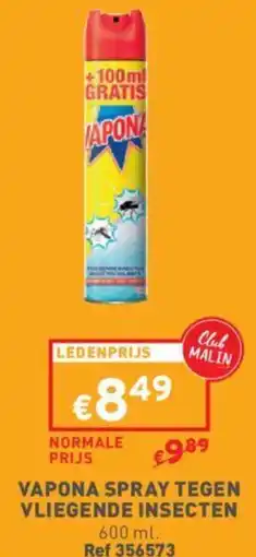Trafic VAPONA SPRAY TEGEN VLIEGENDE INSECTEN 600ml aanbieding