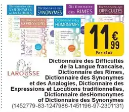 Cora Dictionnaire des Difficultés de la Langue francaise aanbieding