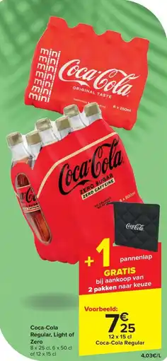 Carrefour Market Coca-Cola Regular, Light of Zero 12 x 15 cl aanbieding