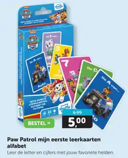 Boekenvoordeel Paw Patrol mijn eerste leerkaarten alfabet aanbieding