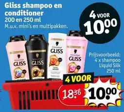 Kruidvat Gliss shampoo en conditioner aanbieding