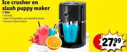 Ice crusher en slush puppy maker
