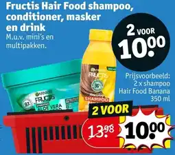 Kruidvat Fructis Hair Food shampoo, conditioner, masker en drink aanbieding