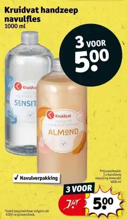 Kruidvat Kruidvat handzeep navulfles aanbieding