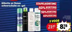 Kruidvat Gillette en Venus scheerschuim en -gel aanbieding