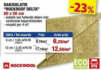 Hubo Dakisolatie rockroof delta aanbieding