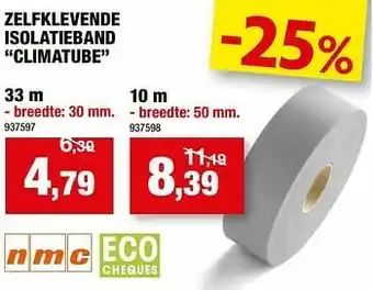 Zelfklevende isolatieband climatube