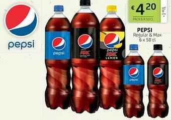 BelBev Pepsi regular + max aanbieding