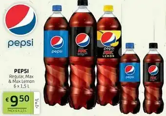 Pepsi regular, max + max lemon