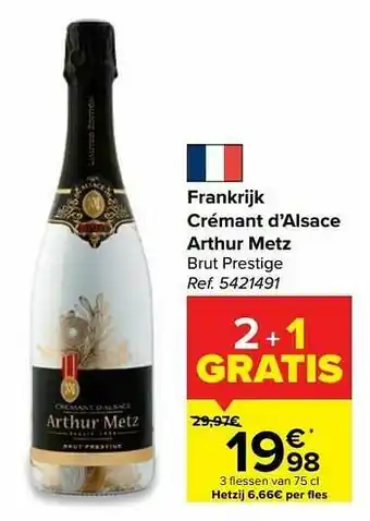 Frankrijk crémant d’alsace arthur metz brut prestige