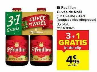 Carrefour St feuillien cuvée de noël aanbieding