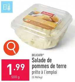 ALDI DELICATO Salade de pommes de terre 500g aanbieding